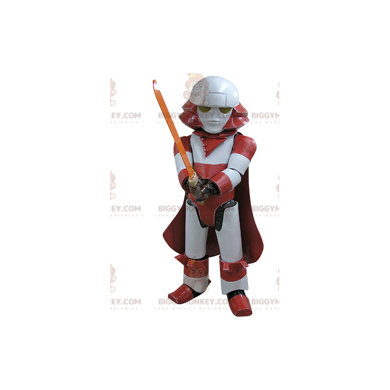 Στολή μασκότ Darth Vader BIGGYMONKEY™. Κόκκινη και λευκή στολή