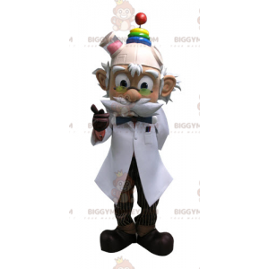 Costume da mascotte del Professor BIGGYMONKEY™ baffuto. Costume