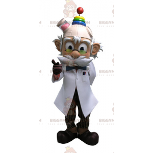 Professor BIGGYMONKEY™ mascottekostuum met snor. Wetenschapper