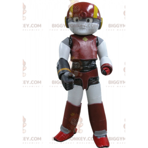 Costume de mascotte BIGGYMONKEY™ de robot rouge jaune et noir -
