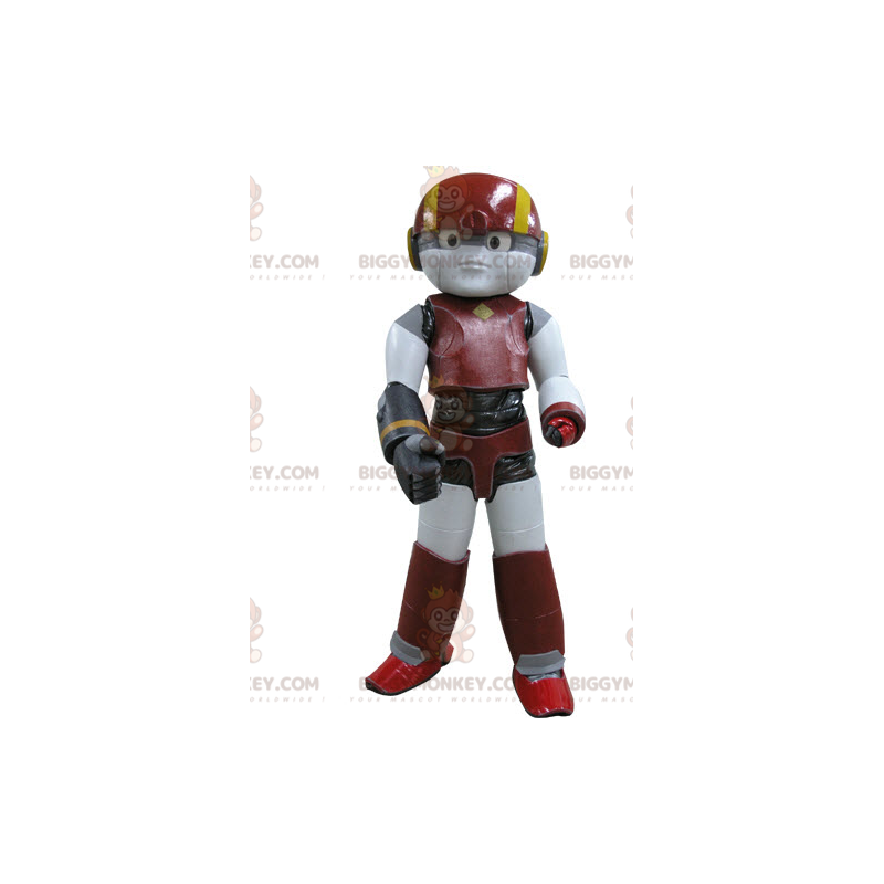 Costume de mascotte BIGGYMONKEY™ de robot rouge jaune et noir -