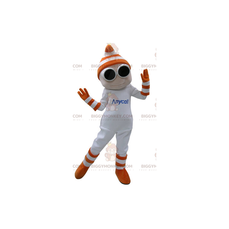 Traje de mascote de boneco de neve branco BIGGYMONKEY™ com