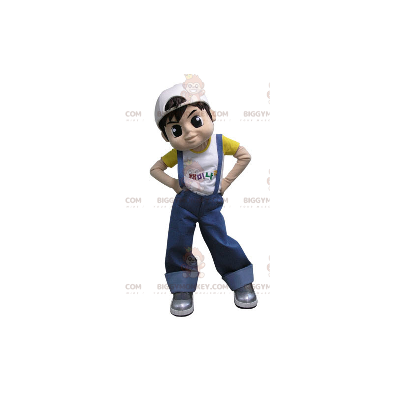 Costume da mascotte BIGGYMONKEY™ da ragazzo adolescente vestito