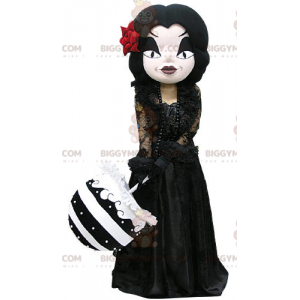 BIGGYMONKEY™ mascottekostuum Gothic vrouw make-up gekleed in