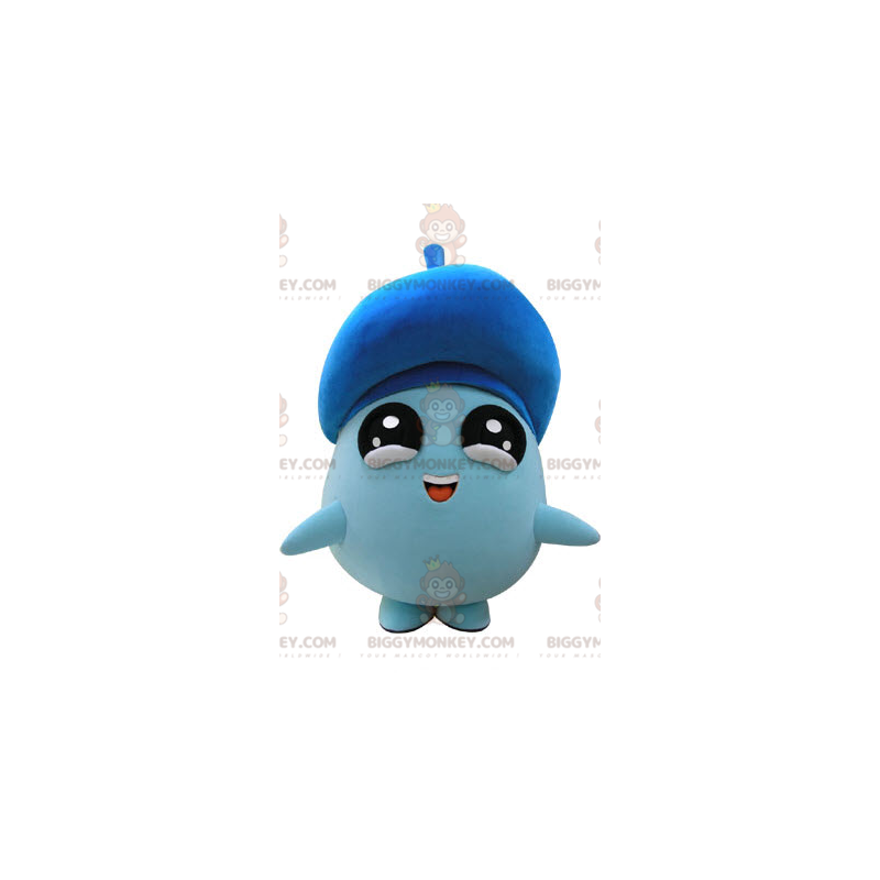 Costume de mascotte BIGGYMONKEY™ de bonhomme bleu tout rond