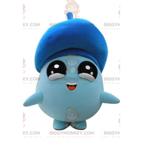 Costume de mascotte BIGGYMONKEY™ de bonhomme bleu tout rond