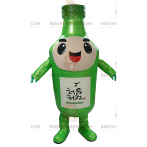 Lachende gigantische groene fles BIGGYMONKEY™ mascottekostuum -
