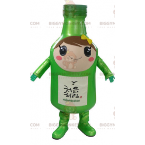 Disfraz de Mascota de BIGGYMONKEY™ de Botella Verde Gigante con