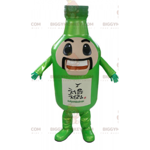 Kostým maskota BIGGYMONKEY™ s usměvavou obří zelenou lahví s