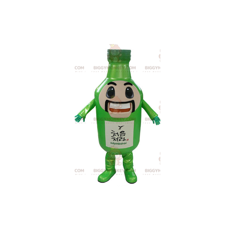 Costume de mascotte BIGGYMONKEY™ de bouteille verte géante