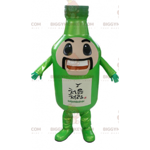 Costume de mascotte BIGGYMONKEY™ de bouteille verte géante