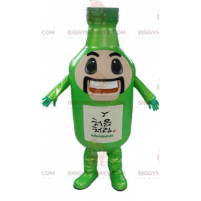 Smilende gigantisk grøn flaske BIGGYMONKEY™ maskotkostume med
