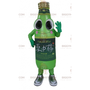 Funny Smiling Green Soda Bottle BIGGYMONKEY™ Mascot Costume –