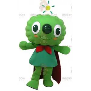 Traje de Mascote BIGGYMONKEY™ Homem Verde Muito Sorridente com