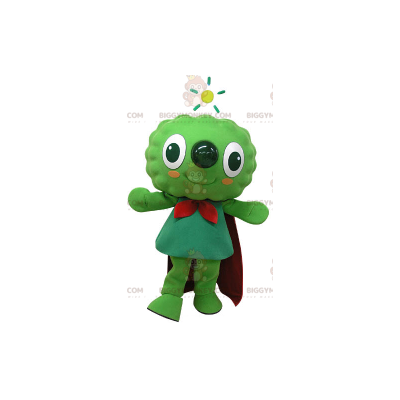 Traje de Mascote BIGGYMONKEY™ Homem Verde Muito Sorridente com