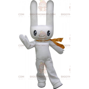 Kostium maskotka biały królik z dużymi uszami BIGGYMONKEY™ -