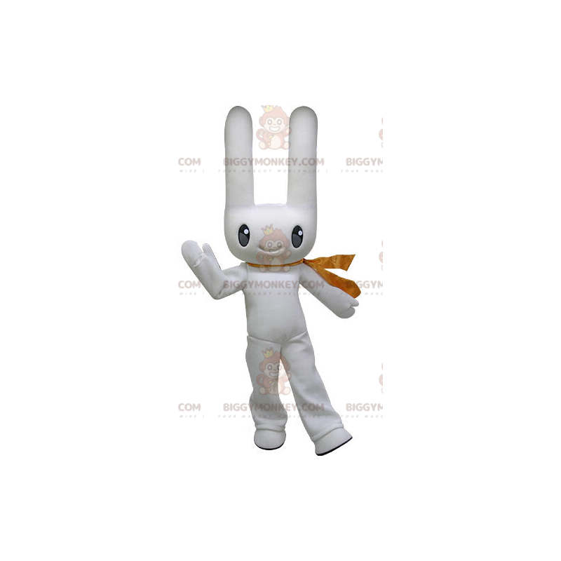 Fantasia de mascote de orelhas grandes de coelho branco
