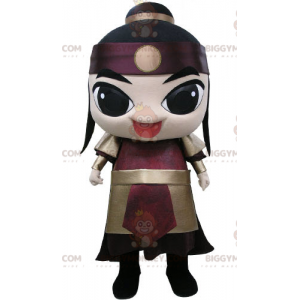 Traje de mascote samurai BIGGYMONKEY™ vestindo roupa de