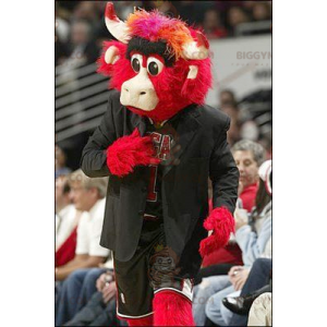 Kostium maskotka Bull Red Buffalo BIGGYMONKEY™ - Biggymonkey.com