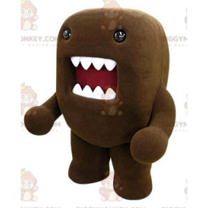 Costume da mascotte Domo Kun Big Mouth mostro marrone