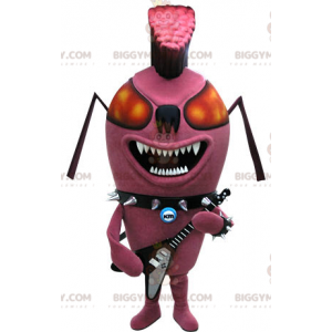 Punk Ant Pink Insect BIGGYMONKEY™ mascottekostuum. BIGGYMONKEY™