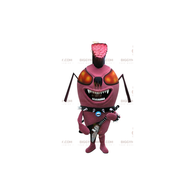 Punk Ant Pink Insect BIGGYMONKEY™ mascottekostuum. BIGGYMONKEY™