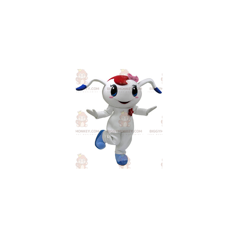 BIGGYMONKEY™ Costume da mascotte Coniglietto bianco e blu con