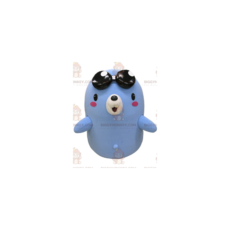 Fantasia de mascote de urso azul e branco BIGGYMONKEY™ com