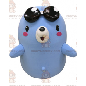 Fantasia de mascote de urso azul e branco BIGGYMONKEY™ com