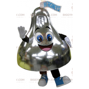 Very Smiling Golden Bell BIGGYMONKEY™ Mascot Costume -