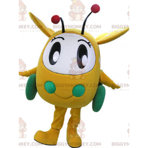 Costume de mascotte BIGGYMONKEY™ de voiture jaune et verte