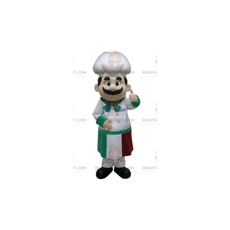 Chef-kok BIGGYMONKEY™ mascottekostuum met schort en hoed -