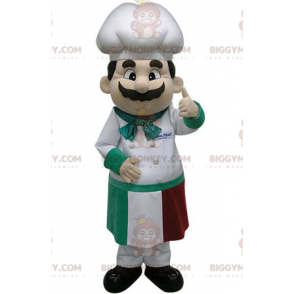 Chef-kok BIGGYMONKEY™ mascottekostuum met schort en hoed -