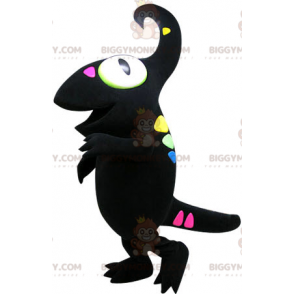 Costume de mascotte BIGGYMONKEY™ de caméléon noire avec des