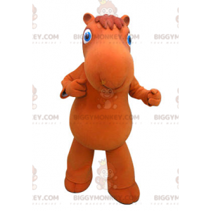 Orange Camel with Blue Eyes BIGGYMONKEY™ Mascot Costume -