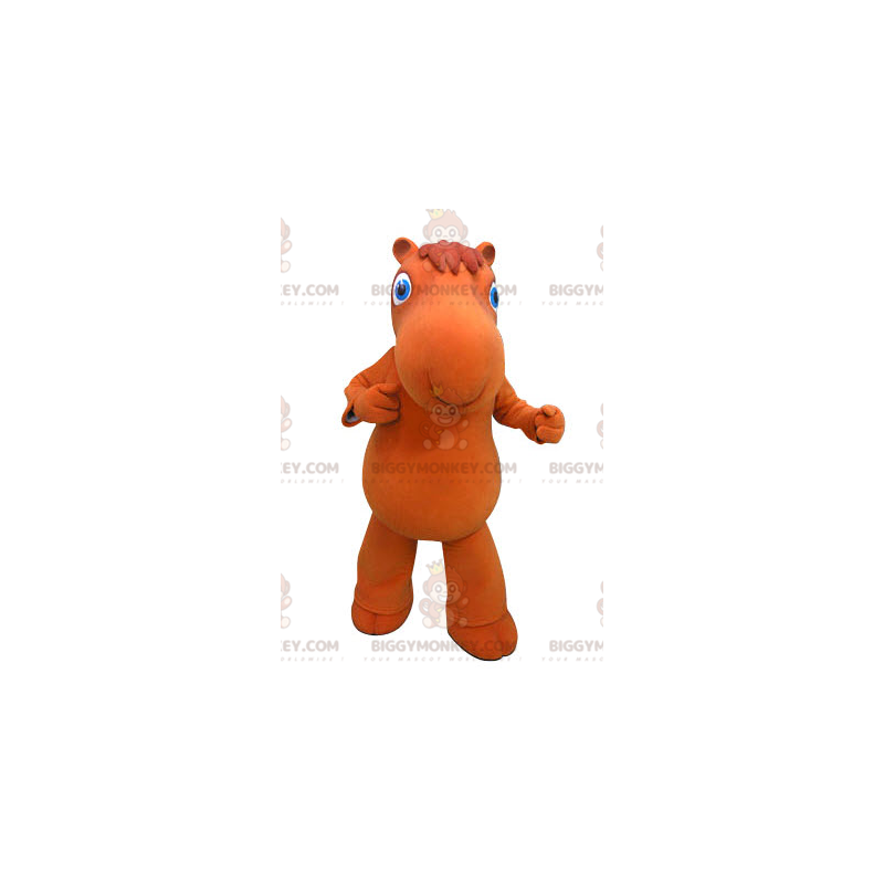 Disfraz de mascota camello naranja con ojos azules BIGGYMONKEY™