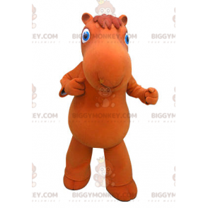 Orange Camel with Blue Eyes BIGGYMONKEY™ Mascot Costume -