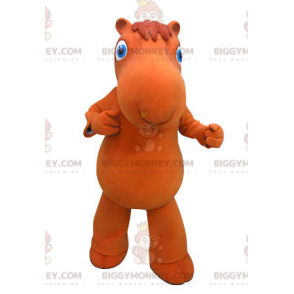 Orange kamel med blå øjne BIGGYMONKEY™ maskotkostume -