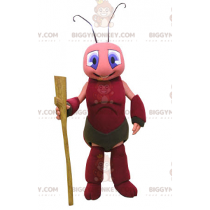 Costume mascotte BIGGYMONKEY™ formica locusta rosa e rossa -