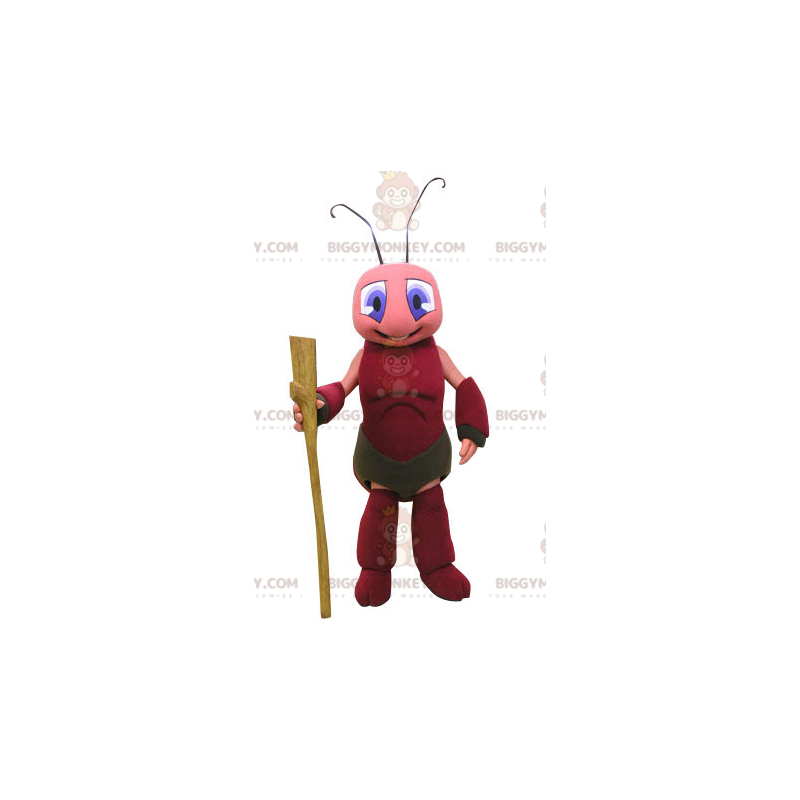 Costume de mascotte BIGGYMONKEY™ de fourmi de criquet rose et