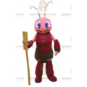 Costume de mascotte BIGGYMONKEY™ de fourmi de criquet rose et