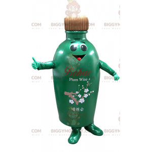 Costume de mascotte BIGGYMONKEY™ de bouteille verte et marron