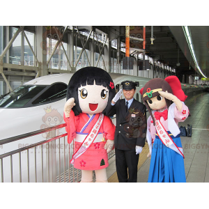 2 BIGGYMONKEY™s mascotte delle ragazze manga giapponesi -