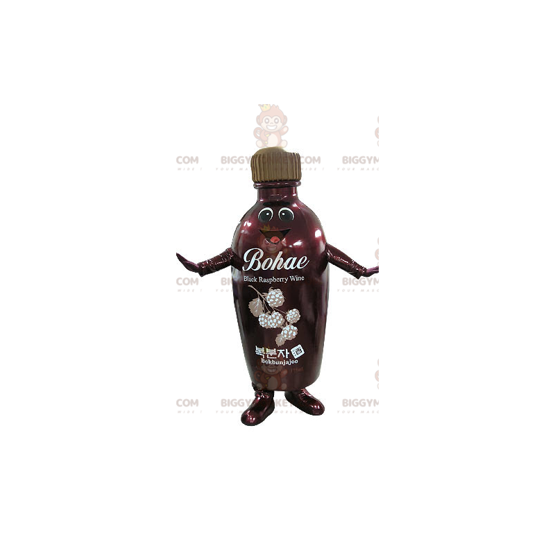 Smiling Red and Brown Bottle BIGGYMONKEY™ Mascot Costume -