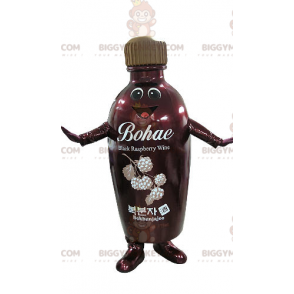 Smiling Red and Brown Bottle BIGGYMONKEY™ Mascot Costume -