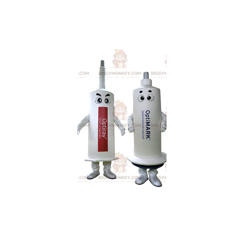 2 mascot BIGGYMONKEY™s of white syringes. 2 syringes –