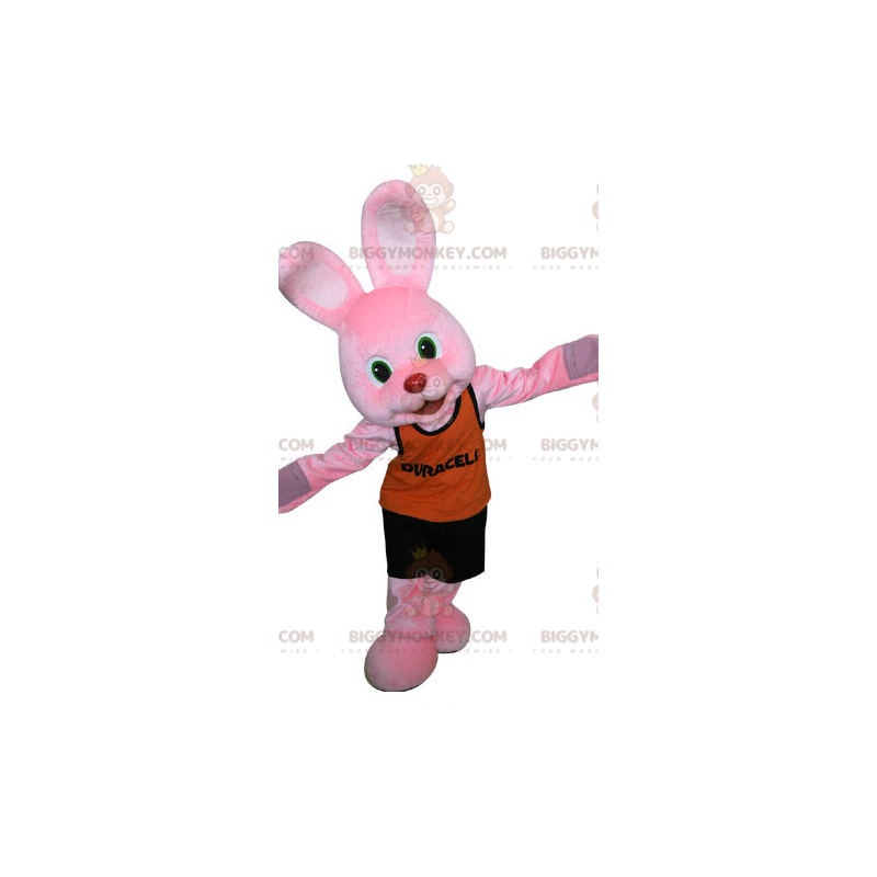 BIGGYMONKEY™ maskotkostume af den berømte Duracell Pink Bunny.