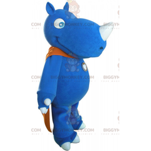 Blue Rhino BIGGYMONKEY™ maskotkostume med orange kappe -