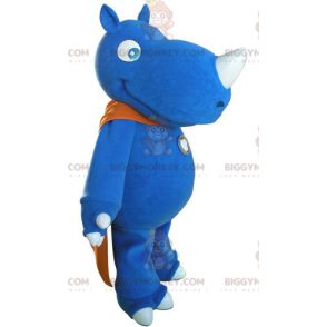 Blaues Nashorn BIGGYMONKEY™ Maskottchenkostüm mit