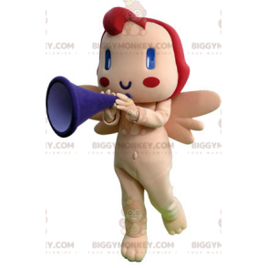 Cupid Angel BIGGYMONKEY™ Mascot Costume with Wings -